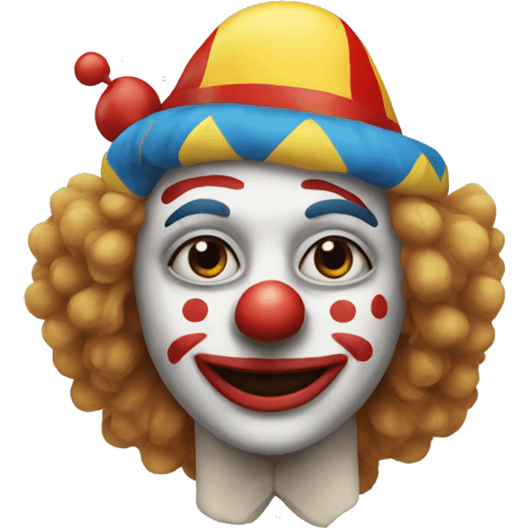 Clown with a Ukrainian  emoji