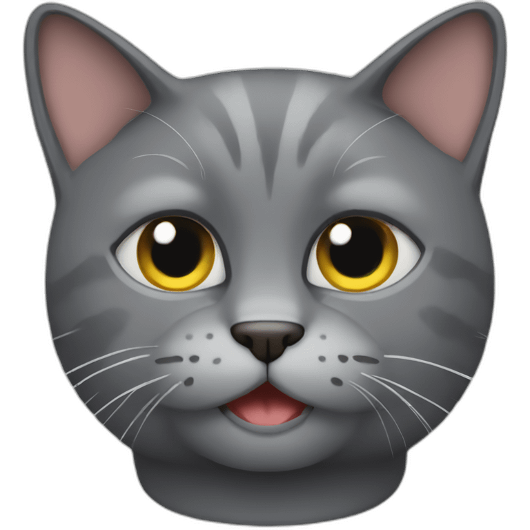 bad grey cat emoji