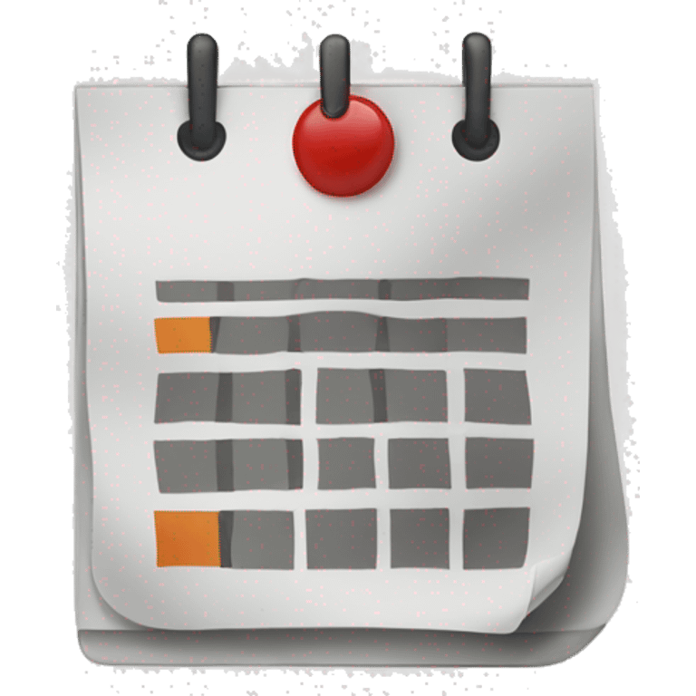 calendar symbol to represent 1pm on 4th September emoji