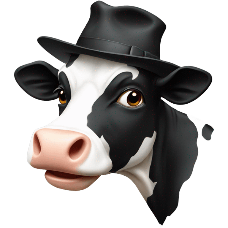 Cow with hat emoji