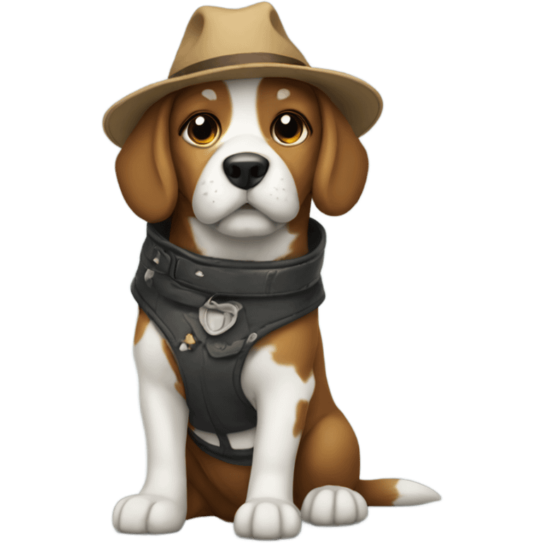 Dog with boots emoji