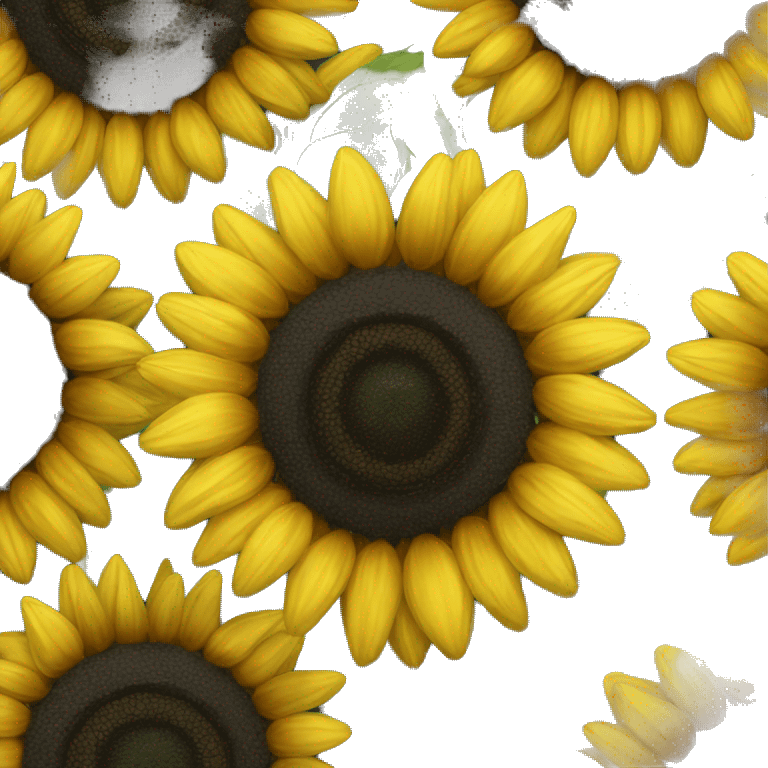 Black sunflower emoji