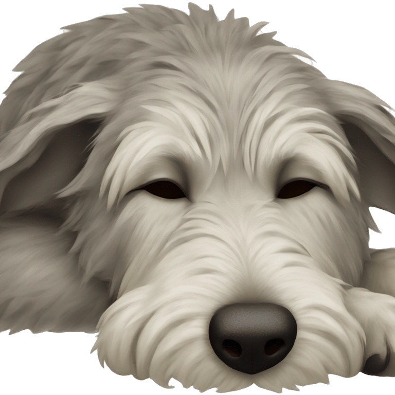  Irish wolfhound dog sleeping emoji