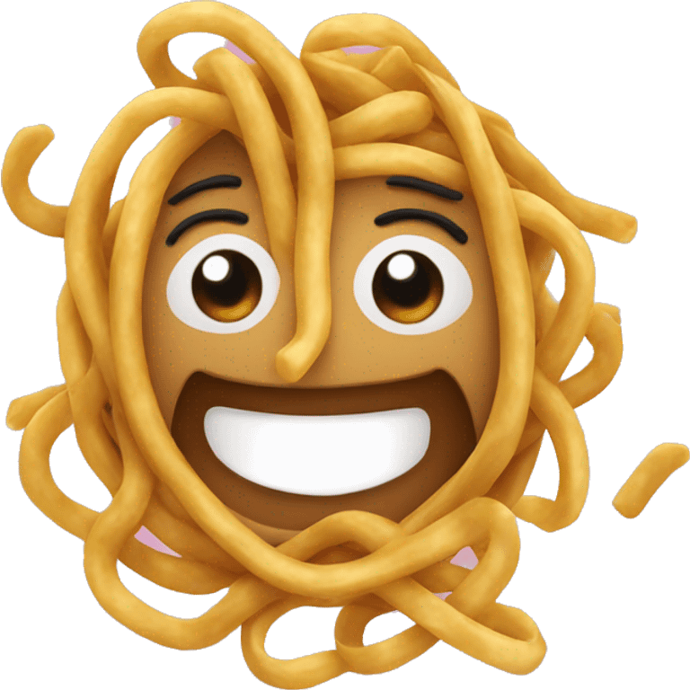 Lo mein noodle smiling emoji