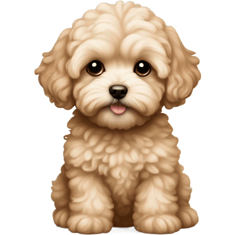 Coffee colored maltipoo puppy emoji