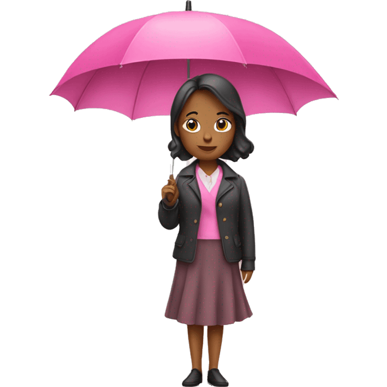 lady with pink umbrella  emoji