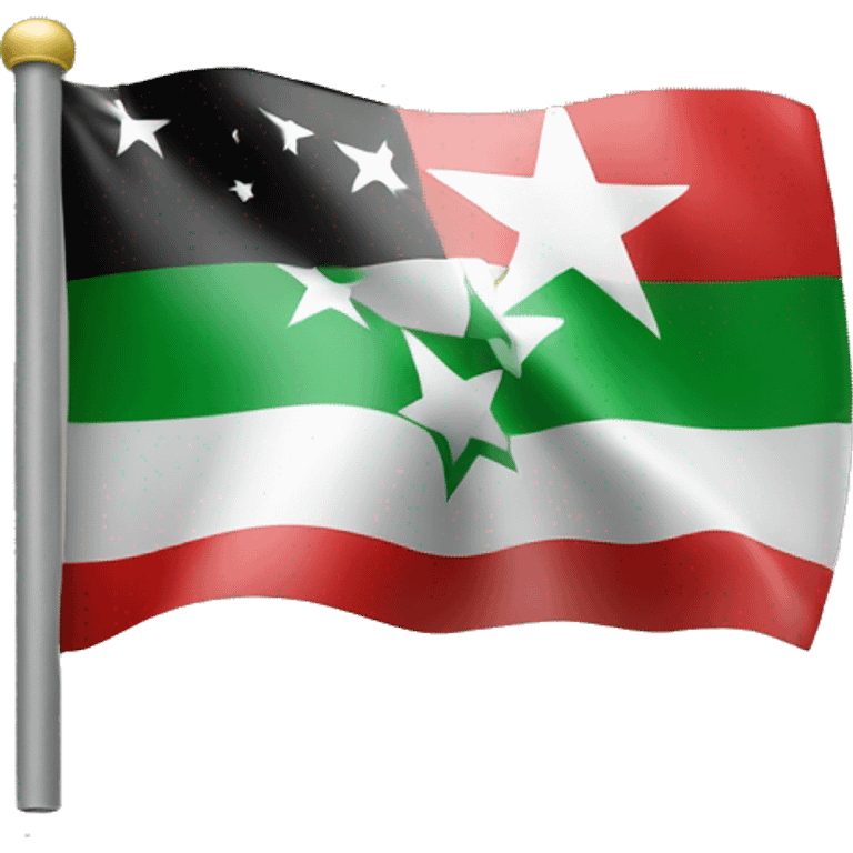 syrian flag with 3 stars emoji