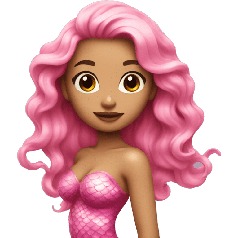 Mermaid pink beautiful emoji