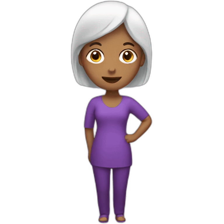 Mom with brinjal emoji