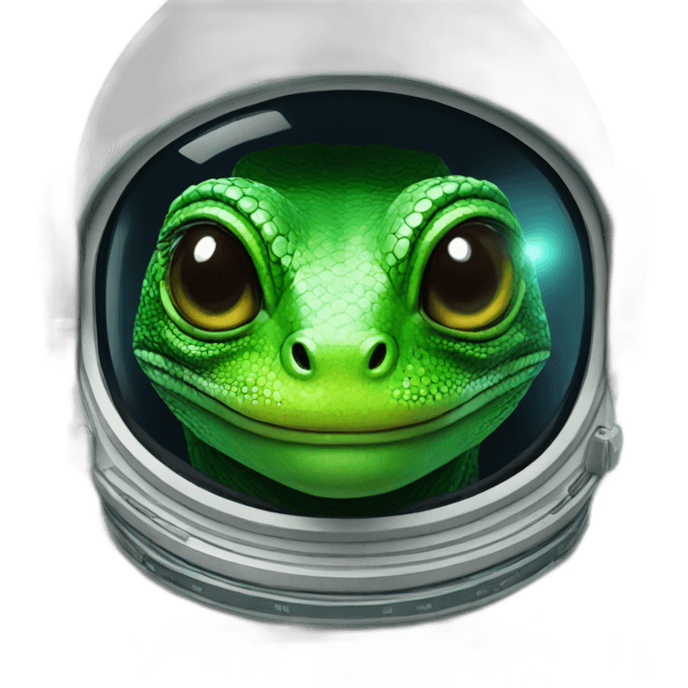 green lizard astronaut emoji