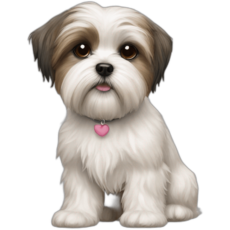 Dog shih tzu westie mix brindle emoji