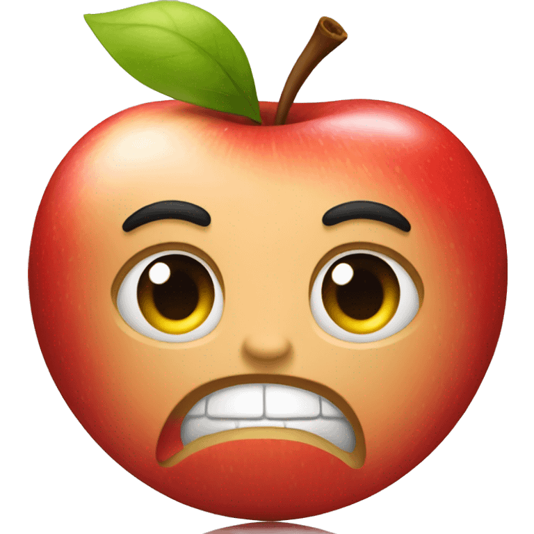 Apple with samsung emoji