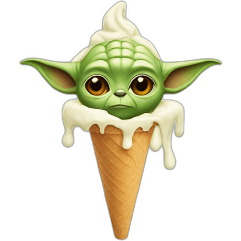 Yoda ice cream emoji