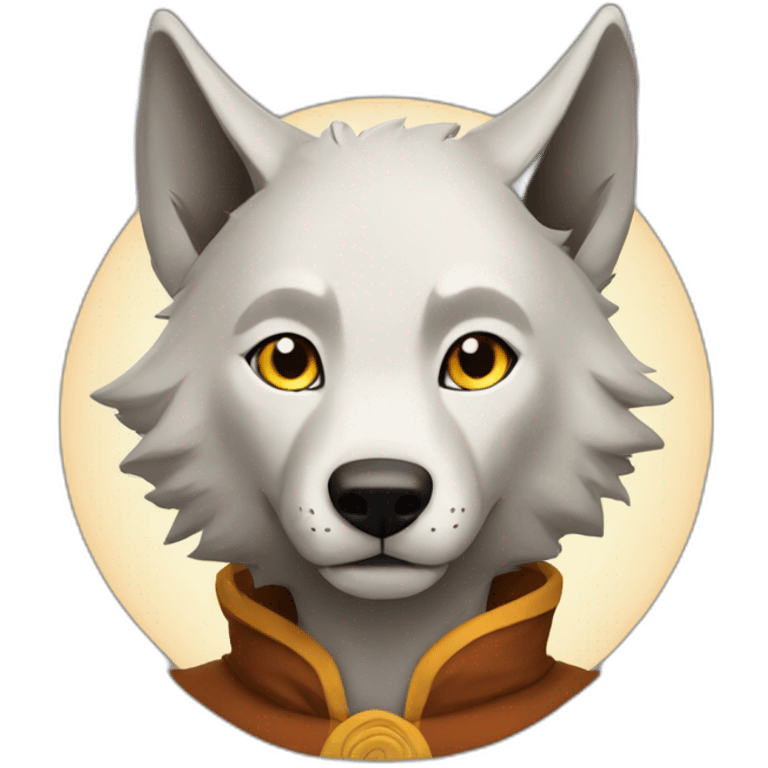 Wolf as a aang the avatar emoji