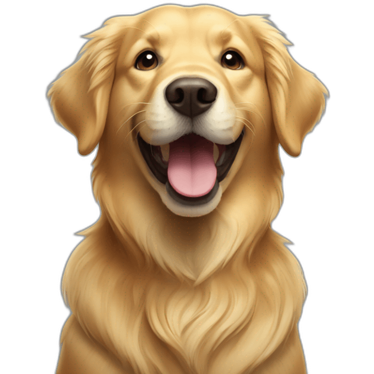 happy golden retriever emoji