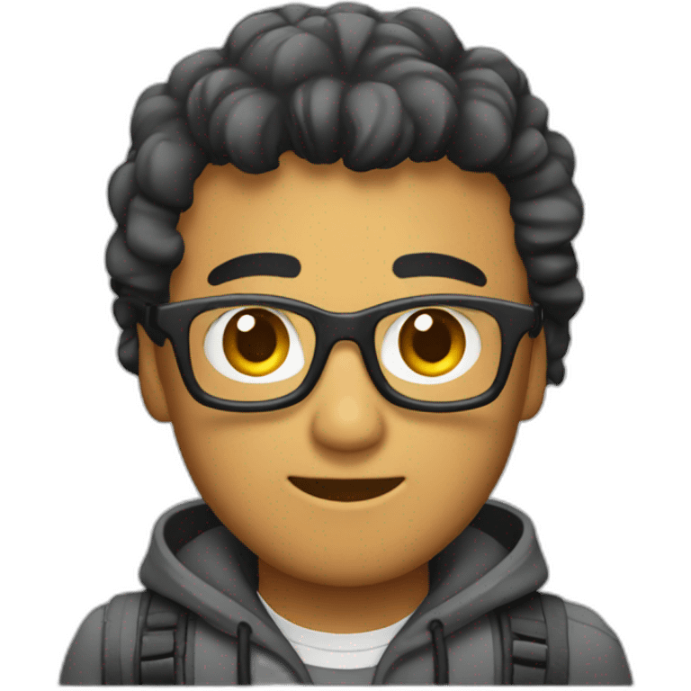 chico con computadora emoji