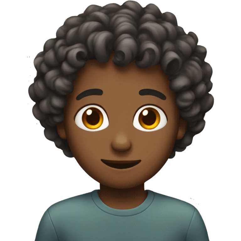 Boy with curl hair emoji