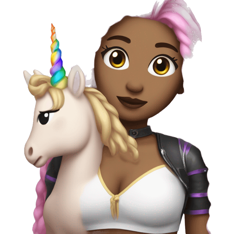 Yeji from itzy with a unicorn gay emoji