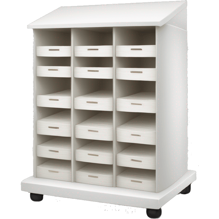 white sandpaper storage organizer slots  emoji