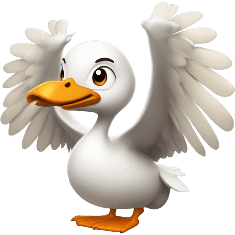 Emoji in the form of a fighting goose emoji