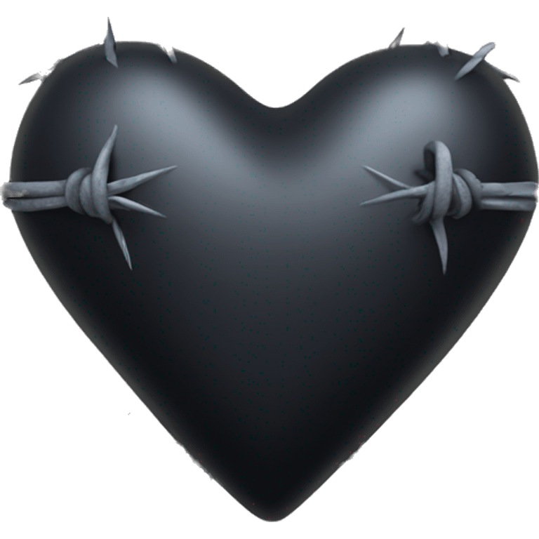 gothic heart with barbed wire emoji