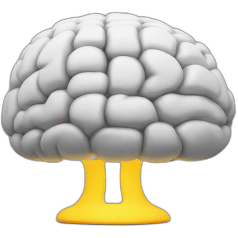 A brain-shaped lamp emoji