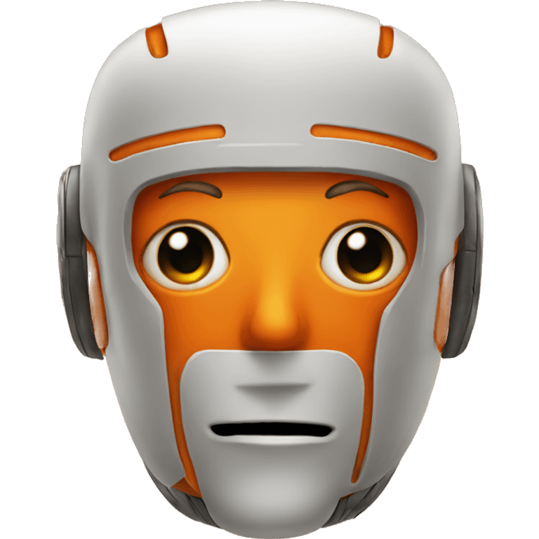 Orange robot face emoji