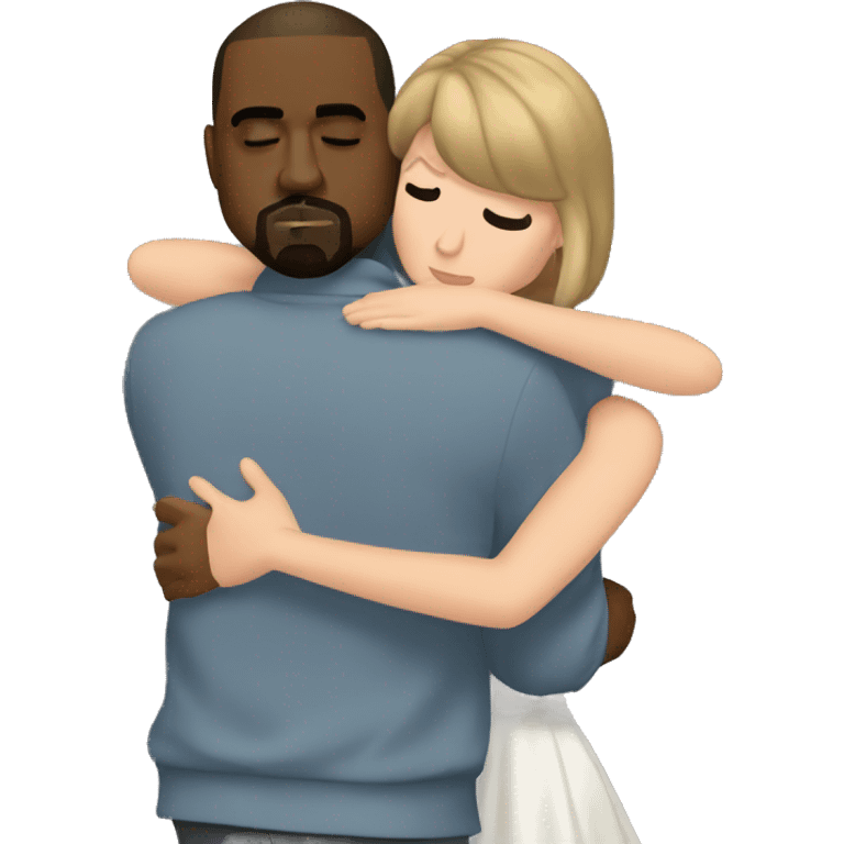 Kanye hugging Taylor swift emoji