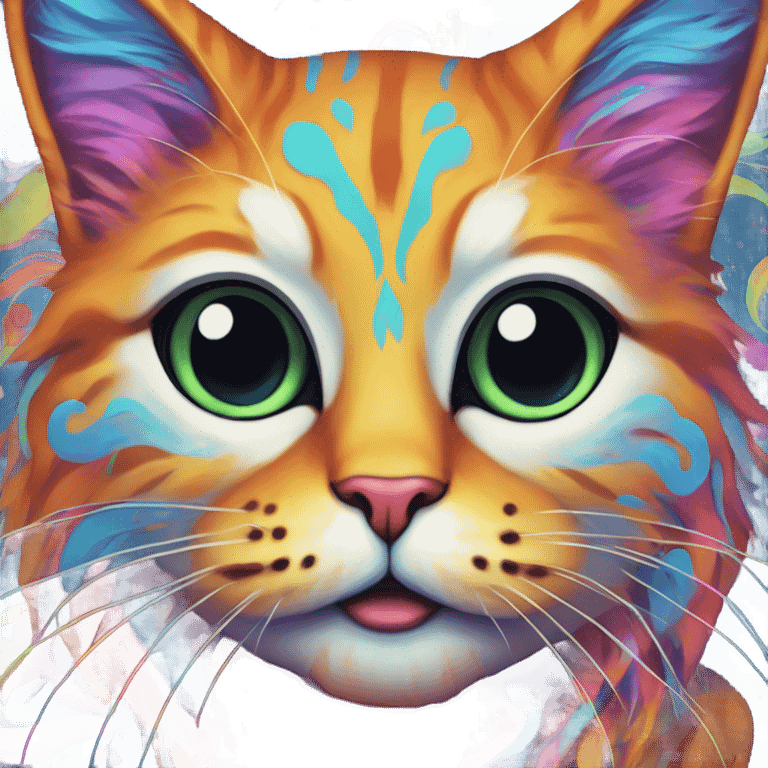 Trippy cat emoji