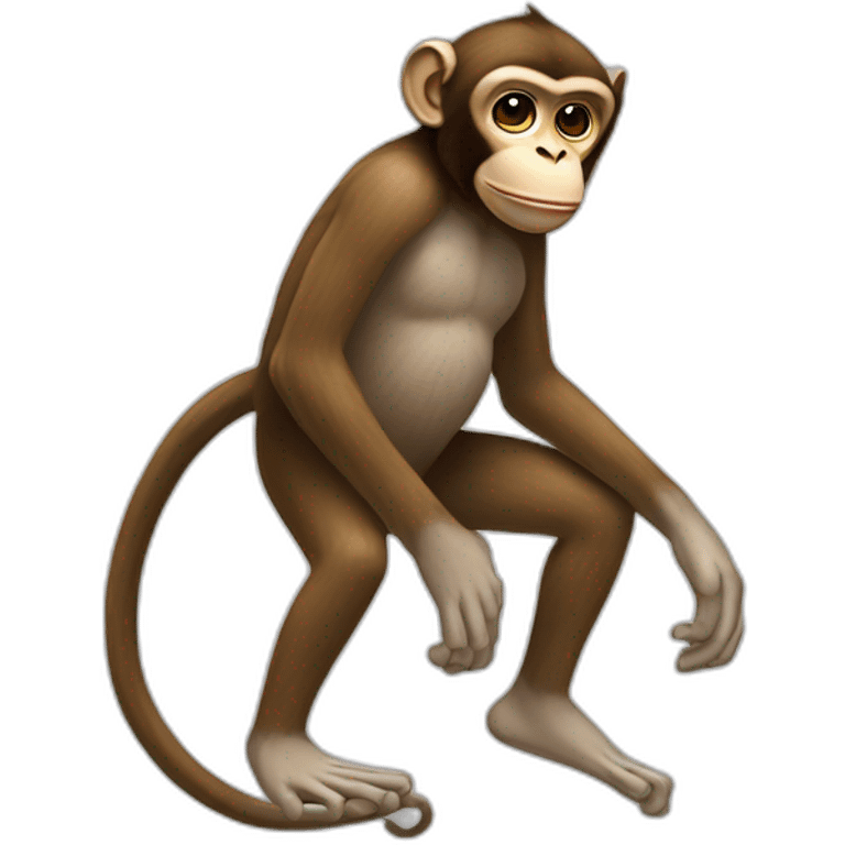 Monkey wearing Jordan 4 on its feet emoji