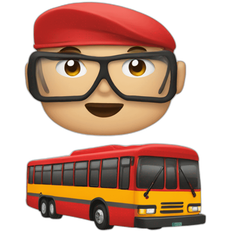 autobús rojo emoji