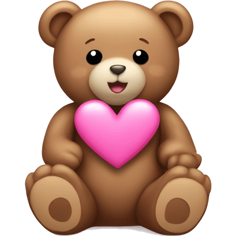 teddy bear with a pink heart  emoji