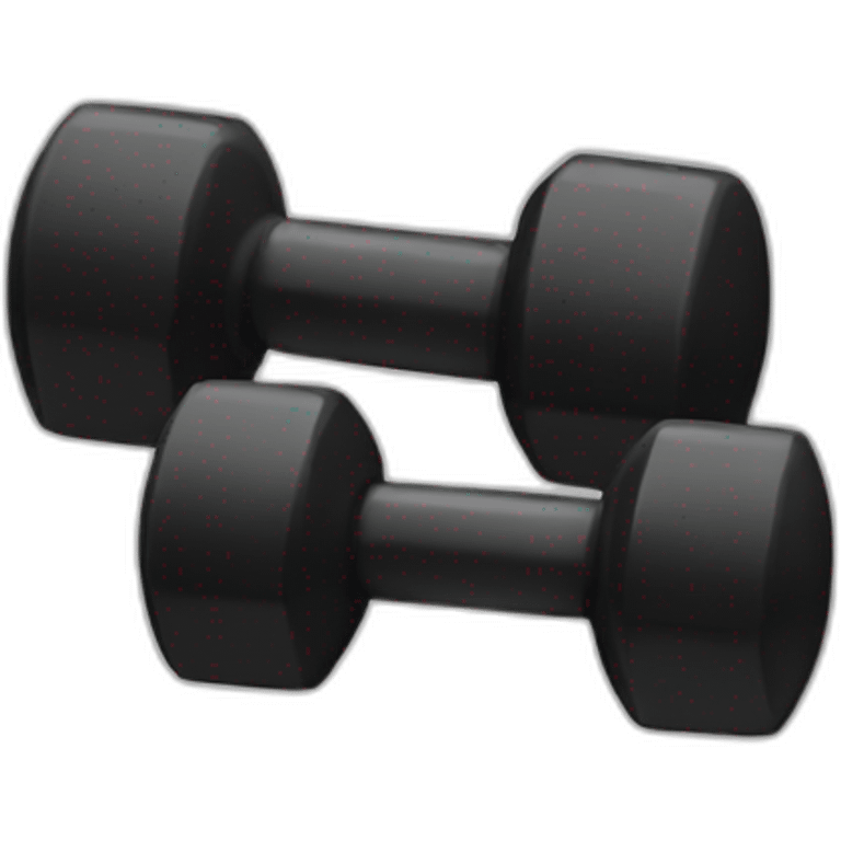 completly Black dumbell emoji