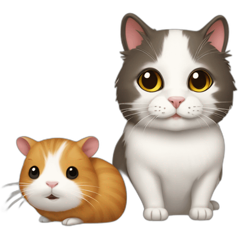 Cat and Guinea pig emoji