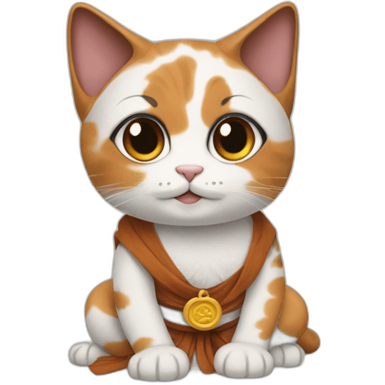 my calico cat monk emoji