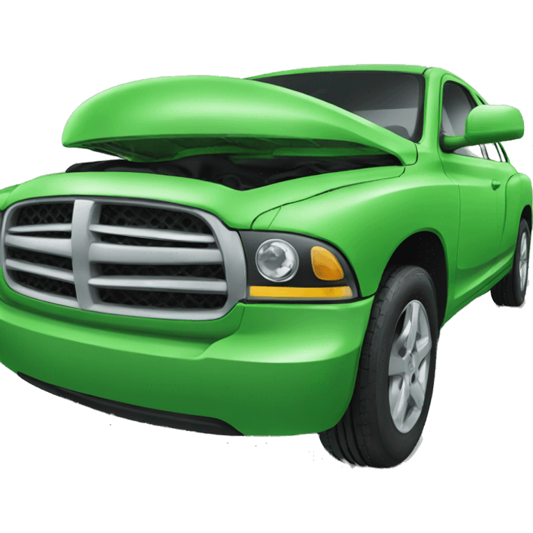 Car dodge green  emoji