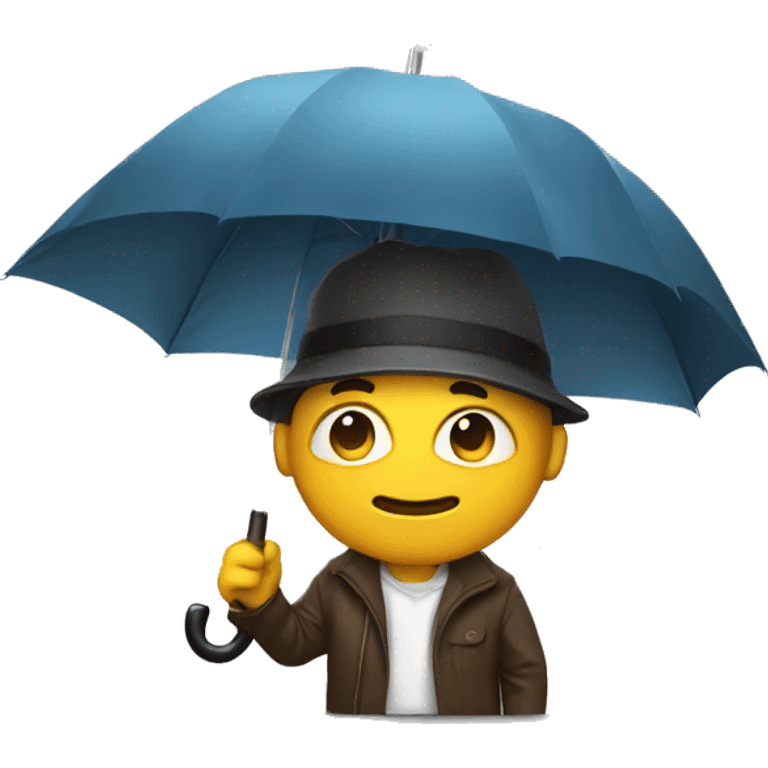 Cool man with umbrella emoji