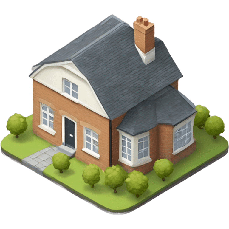 isometric british house emoji