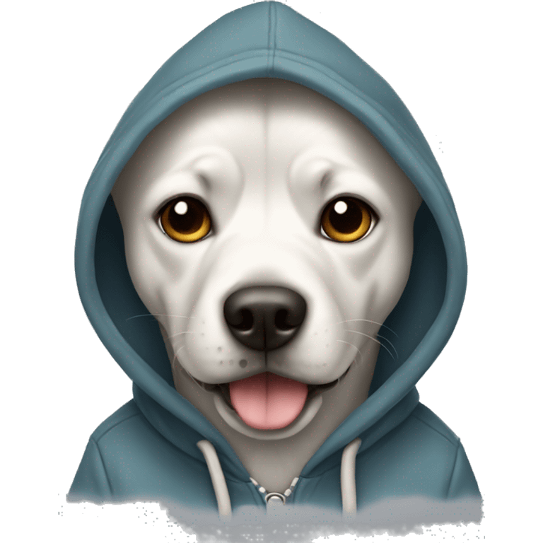 Dog wearing hoodie  emoji