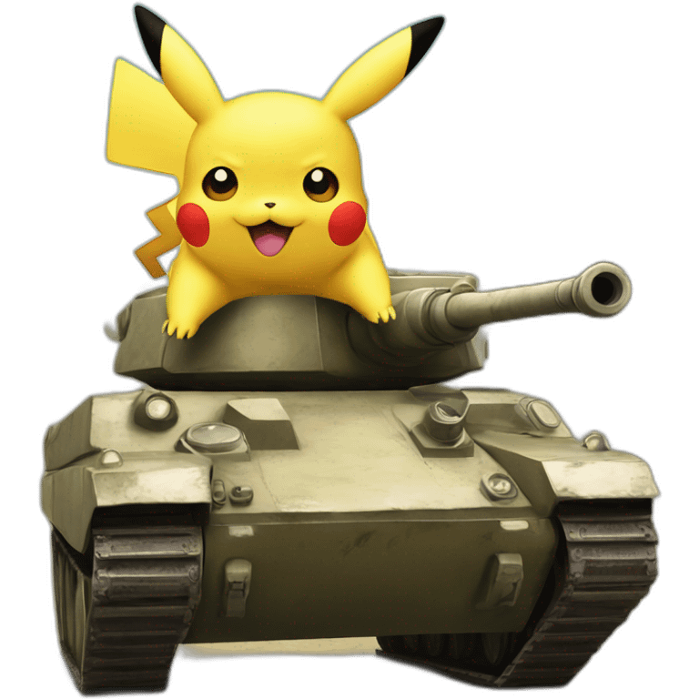 pikachu dans un tank emoji