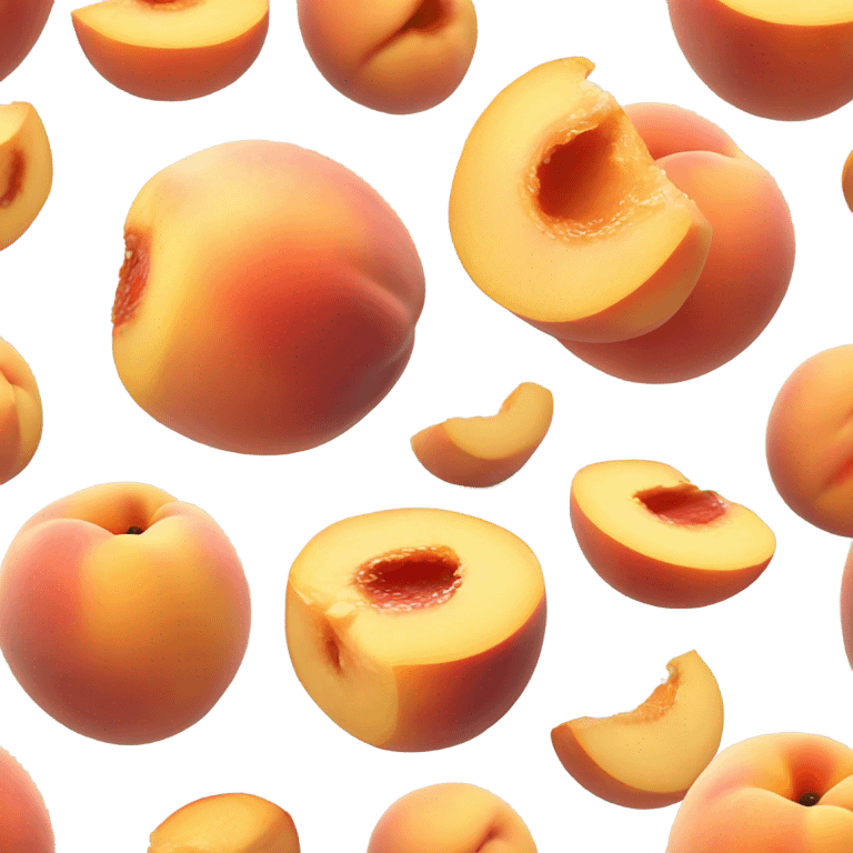 Sliced peach emoji