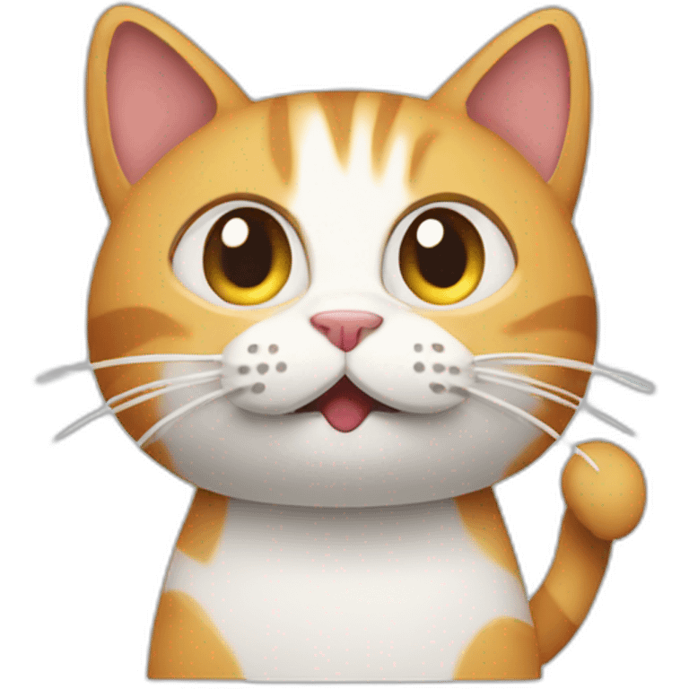 animated cat emoji in paper emoji