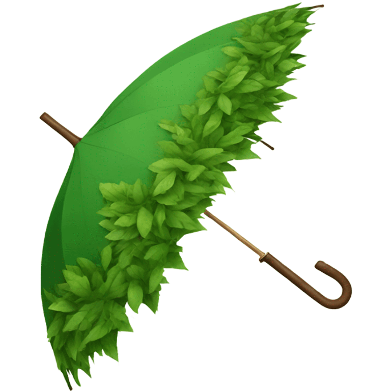 umbrella made with leaves  emoji