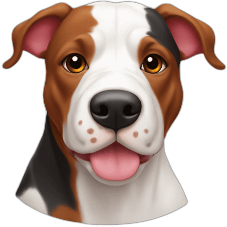 tri-color red white english bull-terrior emoji