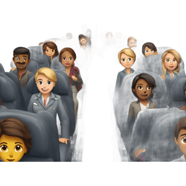 On board plane ready for takeoff  emoji