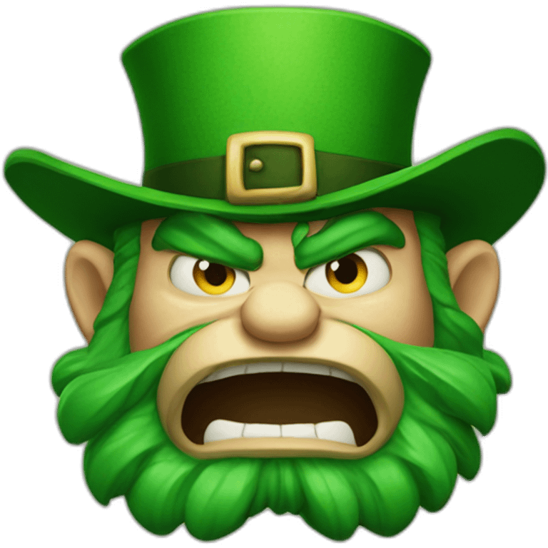 Angry leprechaun emoji