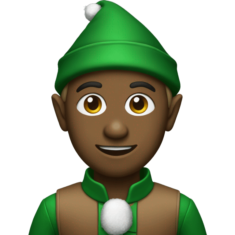 christmas elf in a forest green outfit emoji