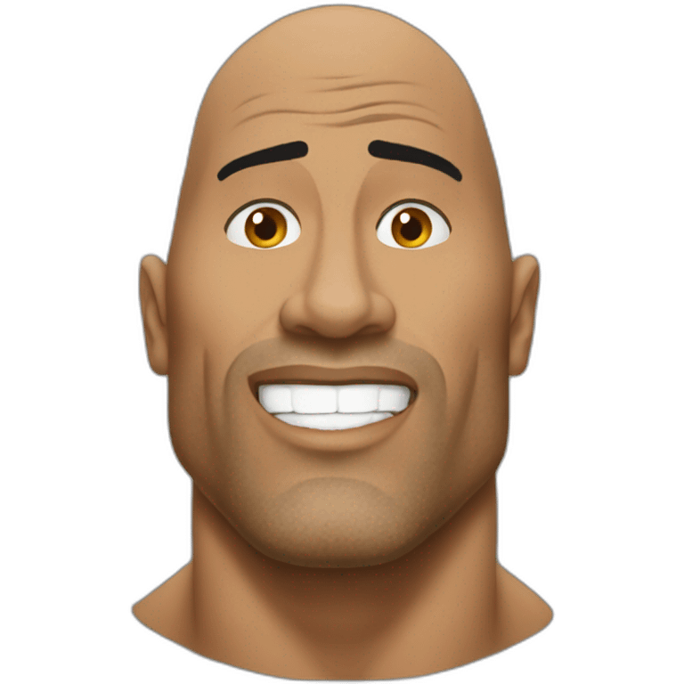 The rock avec une crotte de nez emoji