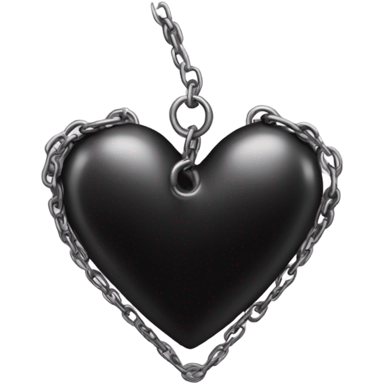 Black heart with chain emoji