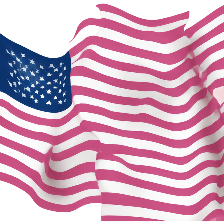 Light pink usa flag emoji